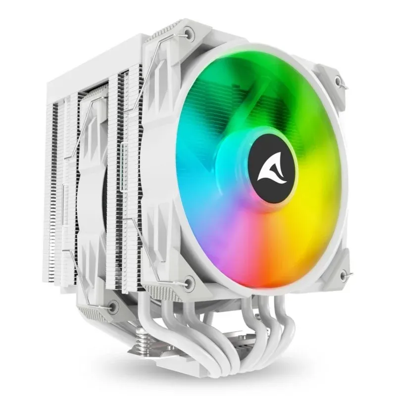 Cooler CPU Refrigeração Ar Sharkoon Socket LGA1851 120mm A60 RGB 260W Espelho Infinito