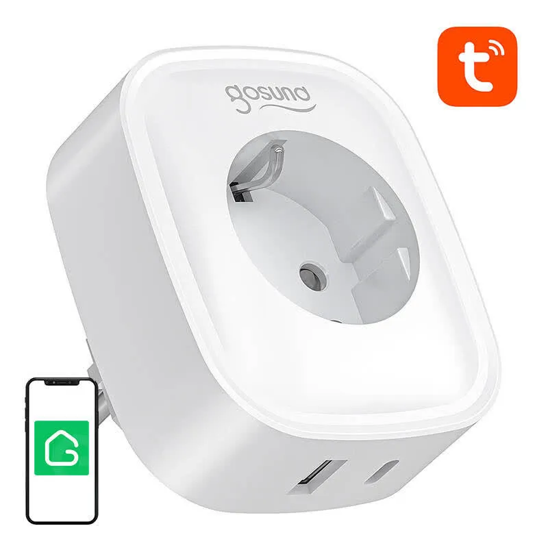 Gosund Tomada inteligente SP6 16A USB-C 20W tuya smart WiFi/Bluetooth socket