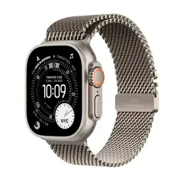 Apple Watch Ultra 3 GPS + Cellular 49mm Titânio Natural c/ Bracelete Loop Milanesa Titânio Natural - L