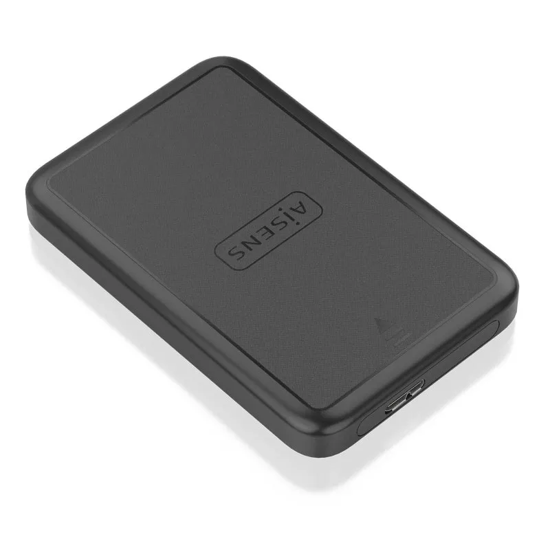 Caixa externa de 2,5″ SATA AISENS ASE-2519B em alumínio preto USB 3.0 com LED sem ferramentas