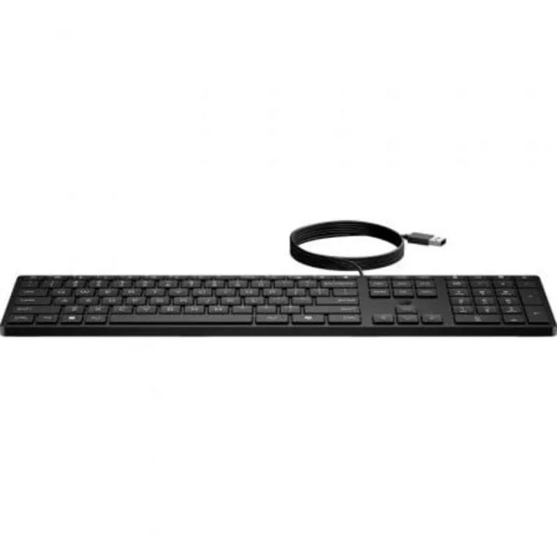 HP 320K Teclado de Membrana com Cabo USB e Teclas Silenciosas (ES)