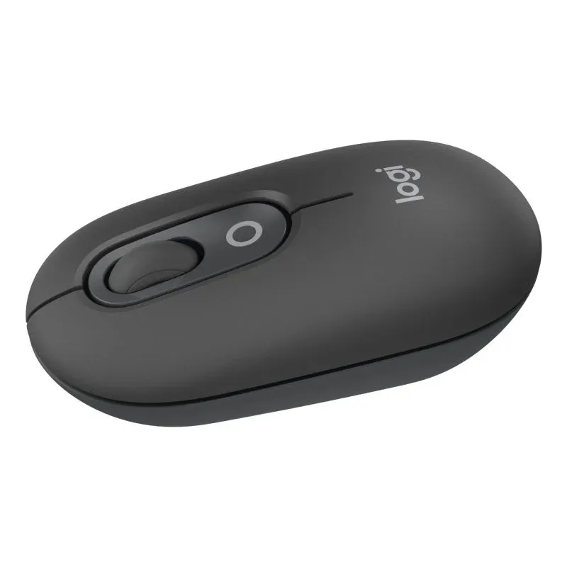 Logitech Pop Mouse Rato Sem Fio Compacto com Função de Emojis Personalizáveis Grafite