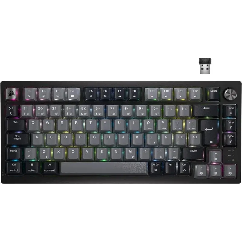 Corsair K65 PLUS WIRELESS 75% Teclado Mecânico Sem Fios Gaming Hot Swapped MLX Red