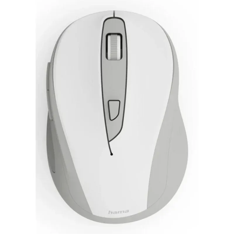 Rato Hama WM-400 Wireless RF 1600 DPI Branco 6 Botões Silencioso
