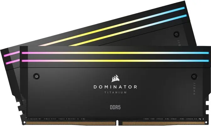 Corsair Kit 64GB (2 x 32GB) DDR5 6000MHz Dominator Titanium RGB Black CL30