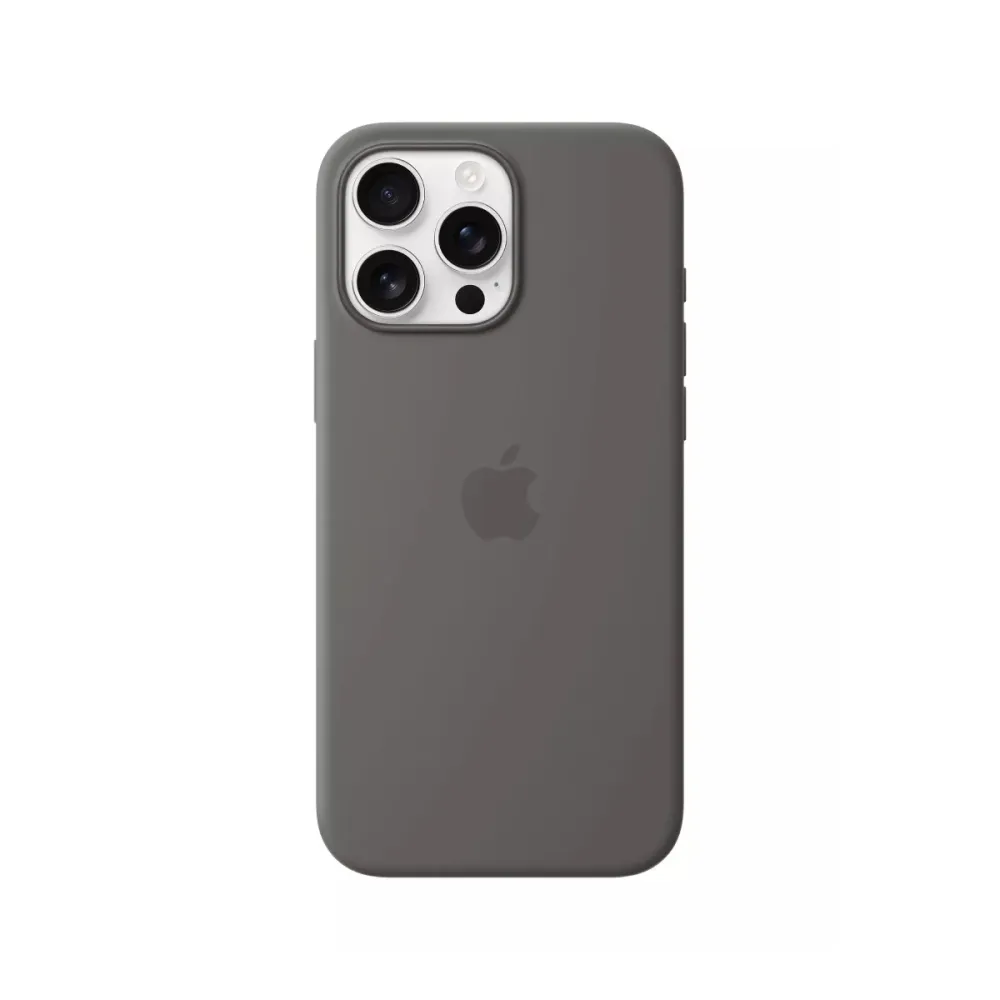 Capa Silicone Apple MYYV3ZM/A iPhone 16 Pro Max Cinzento
