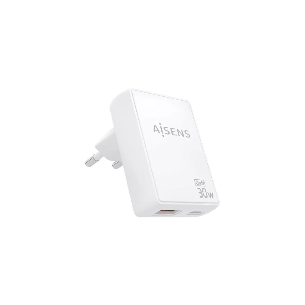 Aisens Carregador de parede USB-A e USB-C ASCH-30W2P074-W