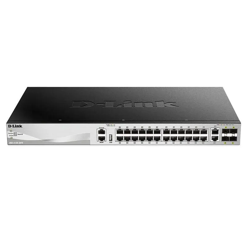 D-Link DGS-3130-30TS Switch Gestionable 24 Portas Gigabit + 2 Portas 10GBASE-T + 4 Portas 10G SFP+