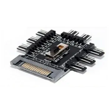 Hub Sata 12V Para Alimentar Atã 8 Fans De 3 Pinos Pwn