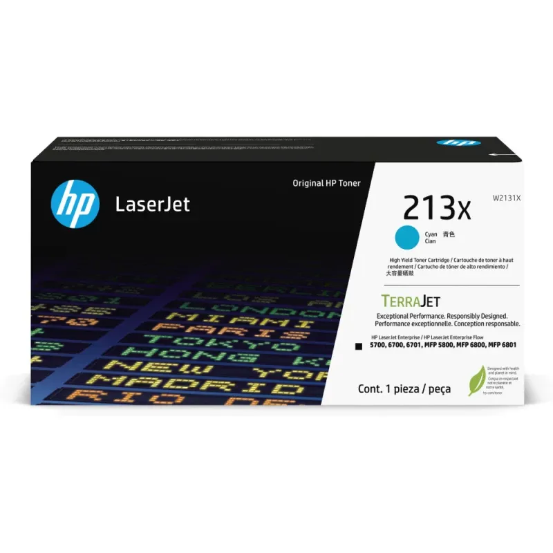 HP 213X Cyn Original LaserJet Toner Crtg