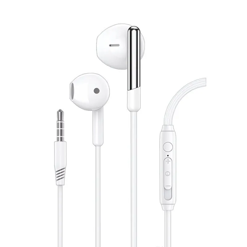 Cool Care Stereo Auriculares 3,5 mm com Microfone Brancos