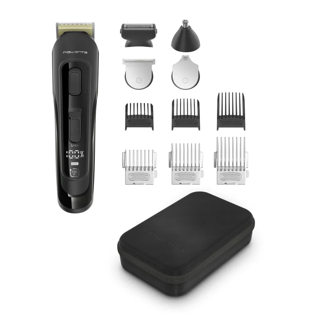 Máquina De Cortar Cabelo Rowenta Tn9999Man 12 Em 1 Com Estojo, 120 Minutos De Autonomia.