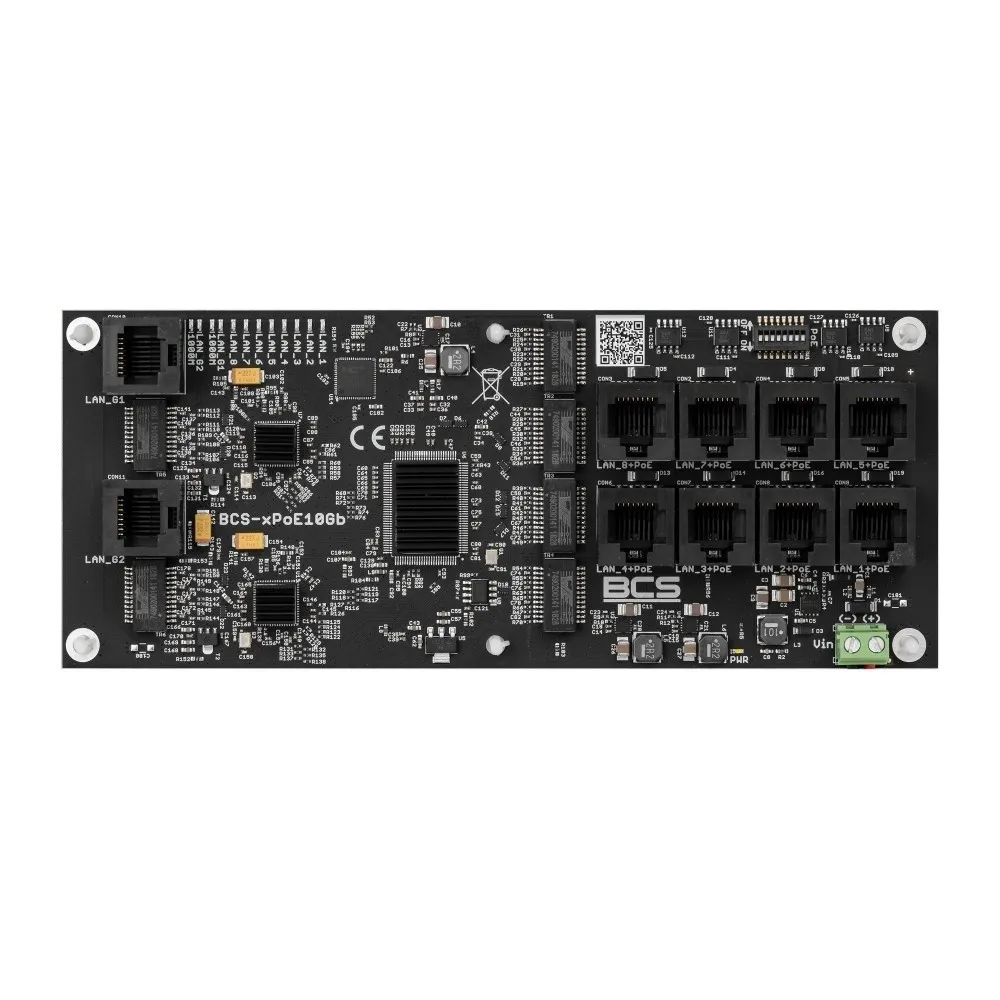 BCS BCS-xPoE10Gb Interruptor de Rede Open Frame BCS-xPoE10Gb