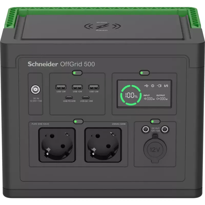 APC Schneider OffGrid Portable Power Station 500 517Wh Lithium-ion 2 Schuko Sinewave