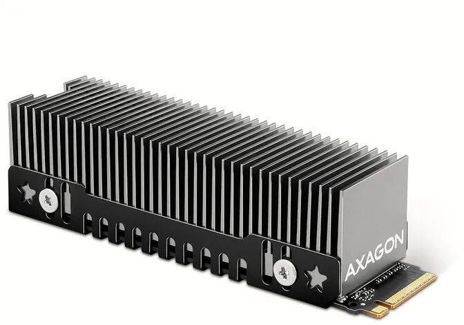 Dissipador de calor AXAGON CLR-M2XT passivo - M.2 SSD, 80mm SSD, ALU body, height 24mm