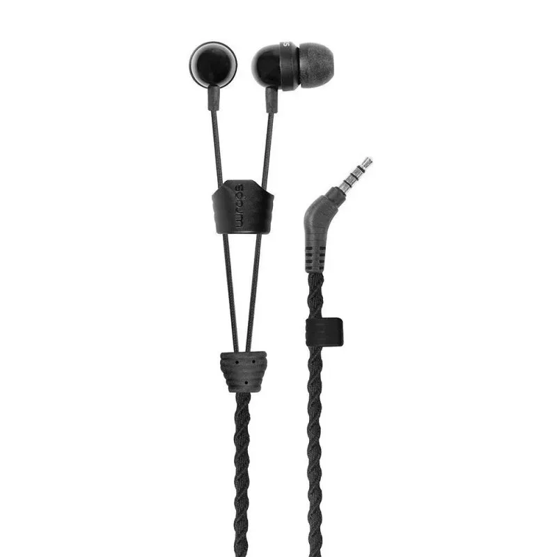 Wraps Classic Black Auriculares de Tecido Trançado Pretos