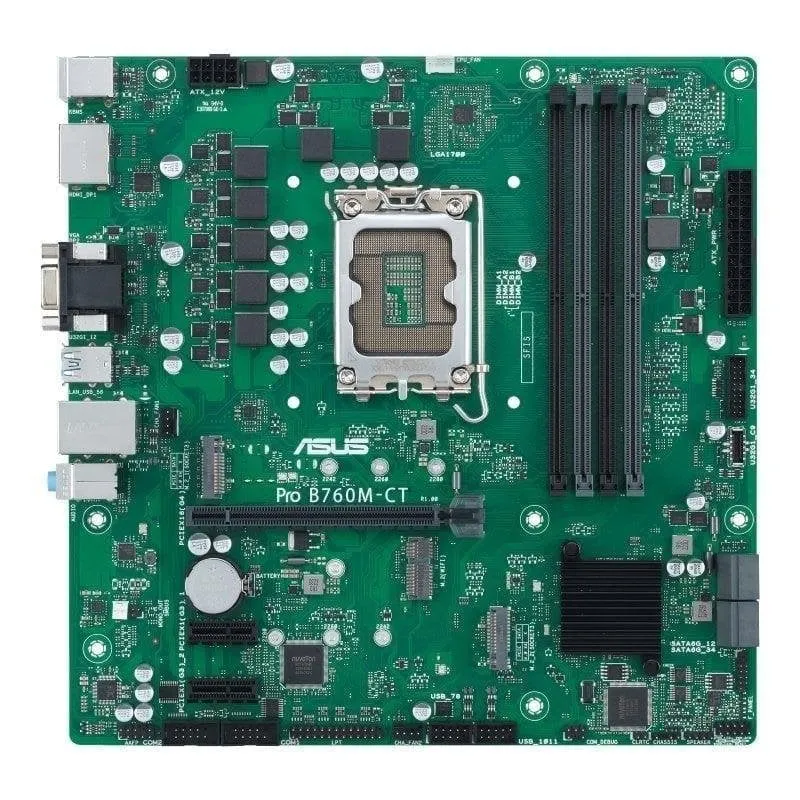Motherboard ASUS PRO B760M-CT-CSM Intel B760 LGA1700 DDR5 micro ATX sem WiFi