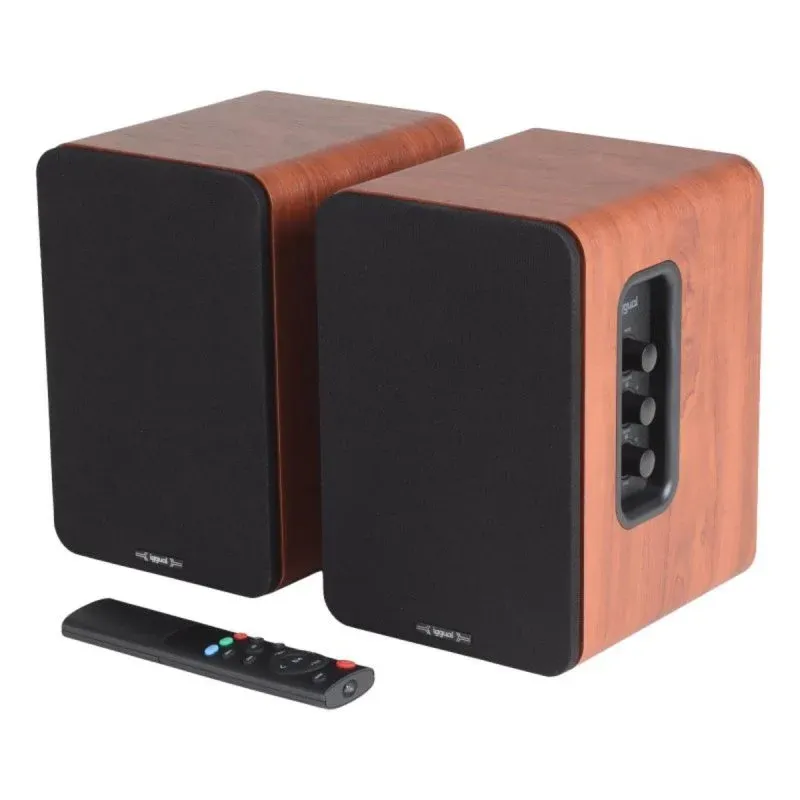 Iggual IGG319963 Altifalantes 2.0 Canais Bluetooth 50W RMS com USB, HDMI e Comando Remoto Madeira