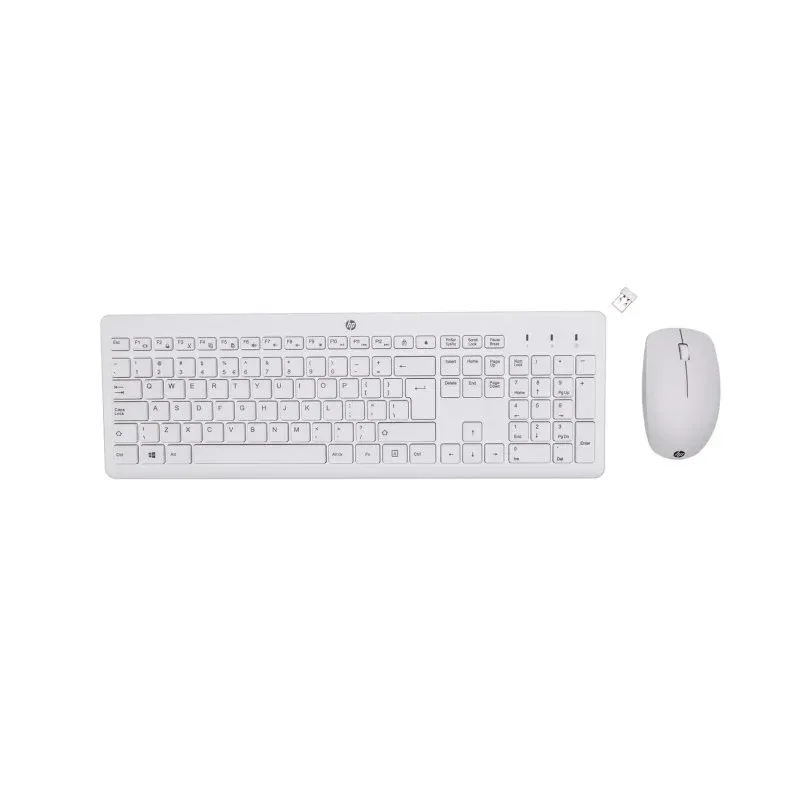 Teclado membrana HP Combo 230 Layout PT branco sem fios com rato