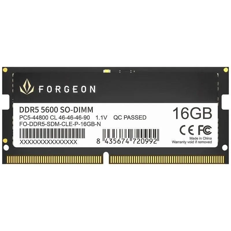 Memória RAM Forgeon Cyclone PRO 16GB 1x16GB DDR5 5600MHz CL46 Preto