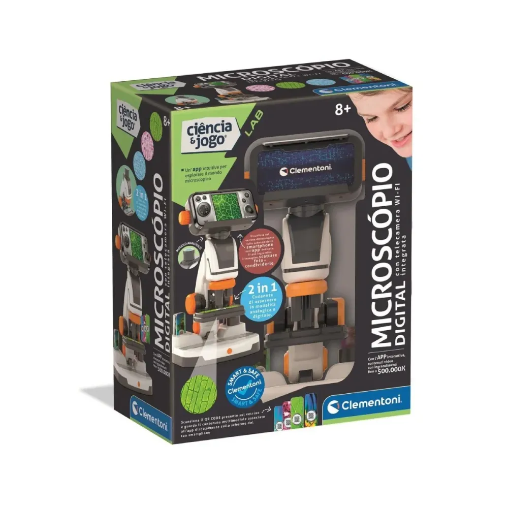 Microscópio Digital Smart AI 2 em 1 Clementoni 67411
