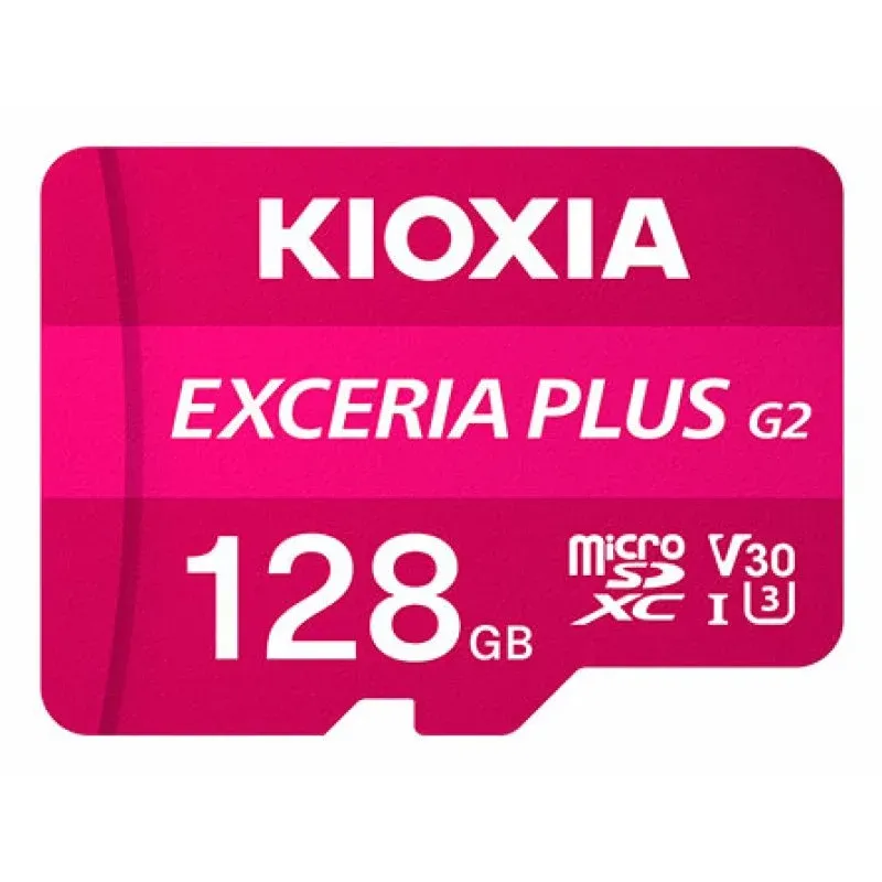 Cartão MicroSD Kioxia LMPL2M128GG2 128 GB UHS-I V30 A1 100 MB/s Rosa + Adaptador SD