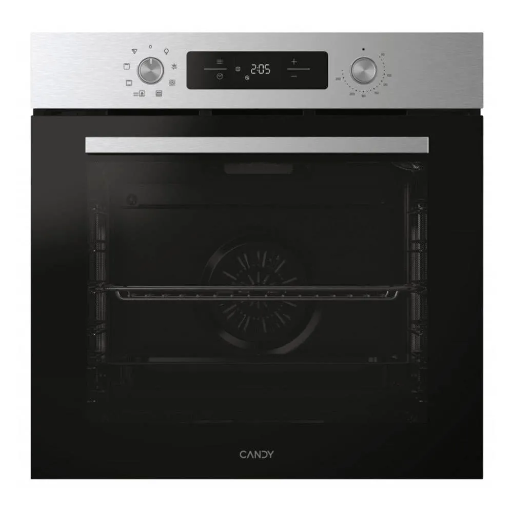 Forno Elétrico de Encastre Candy CA6NP3T3HTX AquaActiva 78L A+ Vidro Preto com Aro Inox