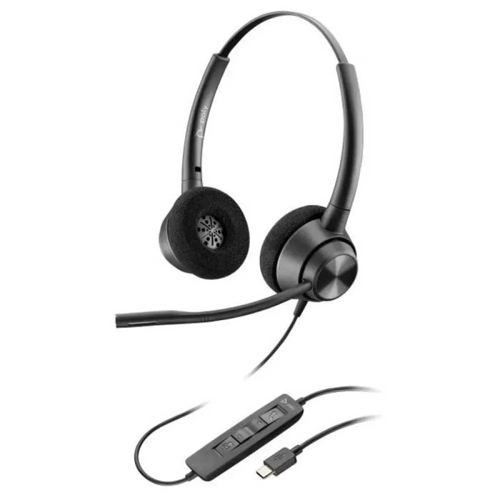 HP Poly EncorePro 320 Stereo USB-C Headset TAA Auscultadores 767F9AA