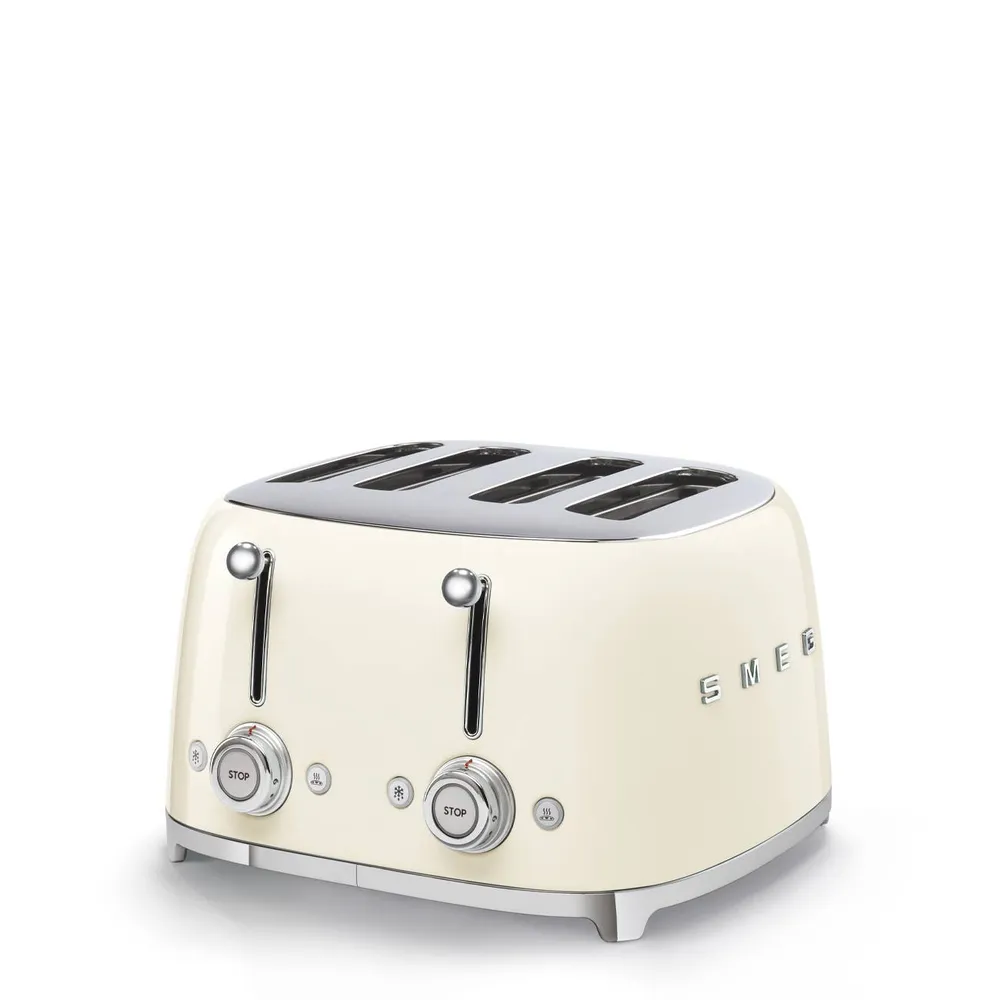 Torradeira Smeg TSF03CREU Anni 50 4 Ranhuras / 4 Tostas 2000W Creme Polido