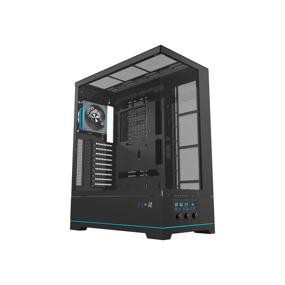 Caixa ATX DY451L PRO + 1 Ventoinha (Preto) - DARKFLASH
