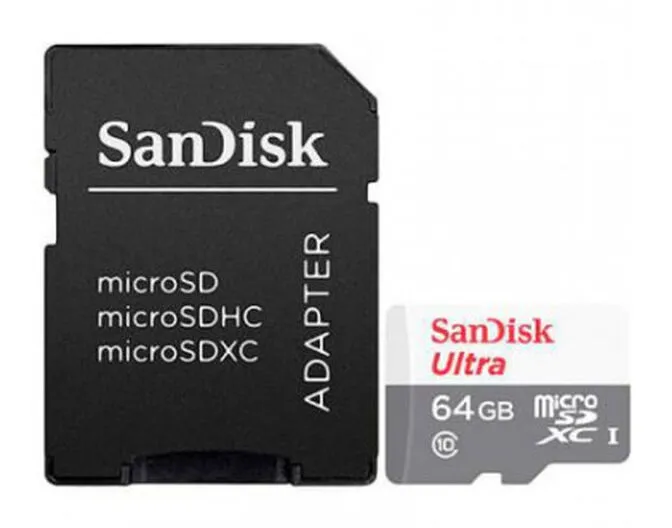Cartão SanDisk MicroSDHC/SDXC UHS-I C10 A1 U1 64GB