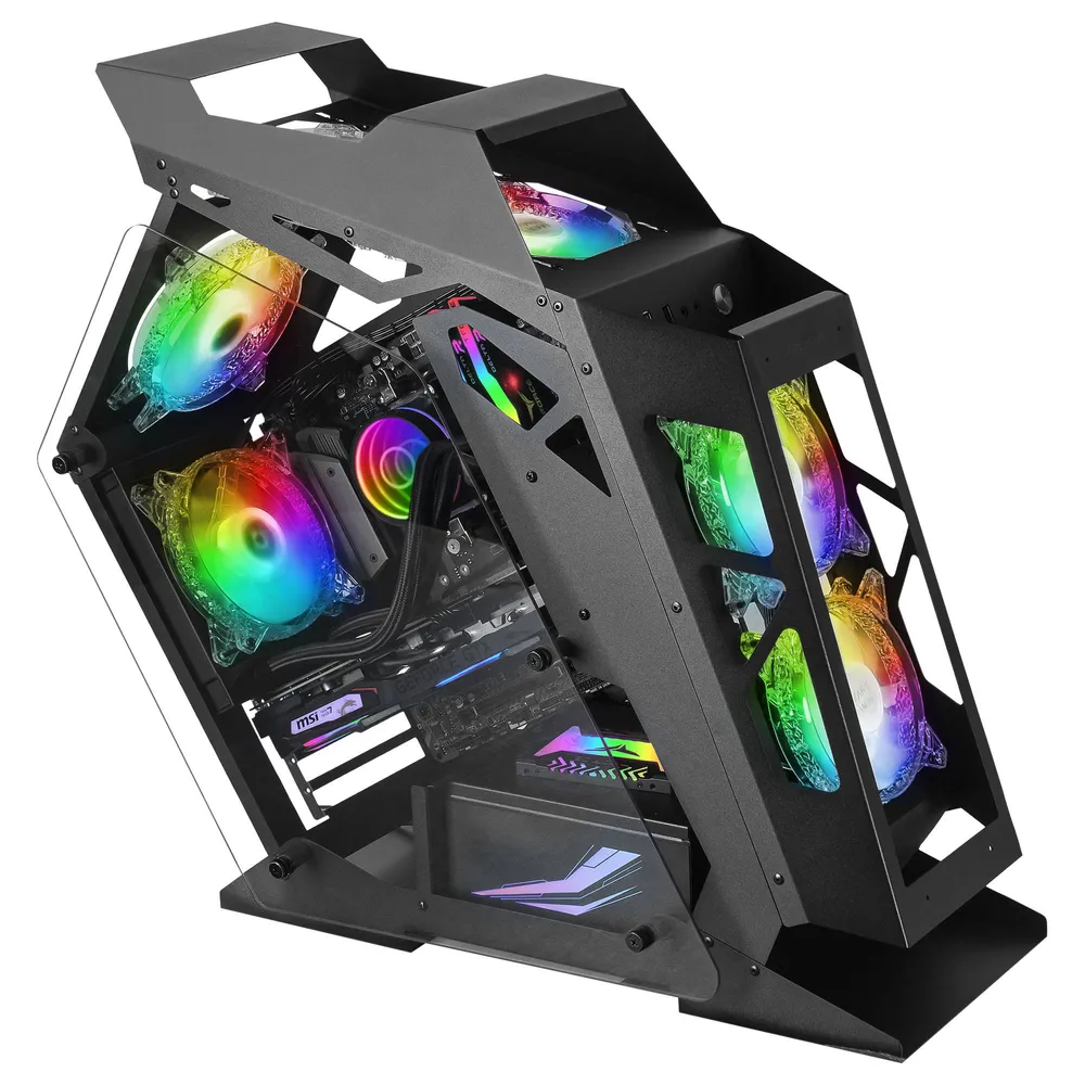 Caixa Micro-ATX Mars Gaming MC61 ARGB Premium Compact Tempered Glass Preta