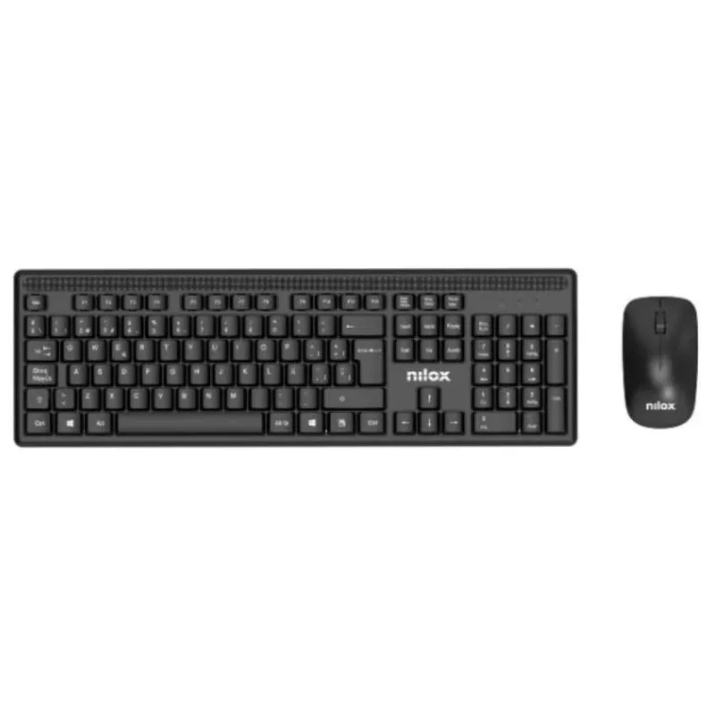 Teclado Nilox NXKMWE011 de membrana sem fios com rato ótico 1600 DPI