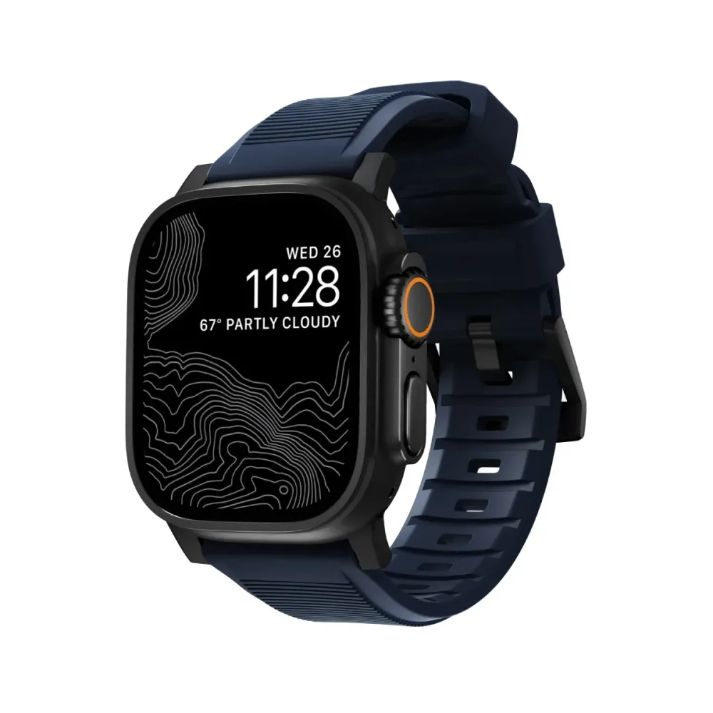 Bracelete Nomad W Reforçada V2 FKM Apple Watch 46mm Azul/Preto