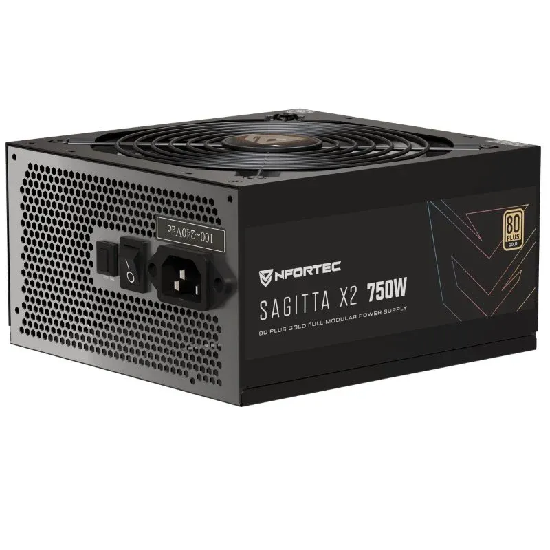 Fonte Alimentação Nfortec Sagitta X2 PCIe 5.1 ATX 3.1 750W 80 Plus Gold Full Modular