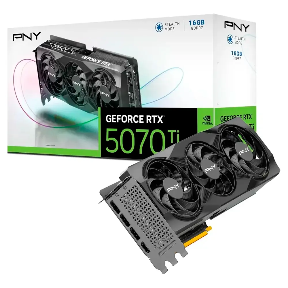 Placa Gráfica PNY NVIDIA GeForce RTX 5070 Ti Blackwell Triple Fan 16G GDDR7 DLSS4