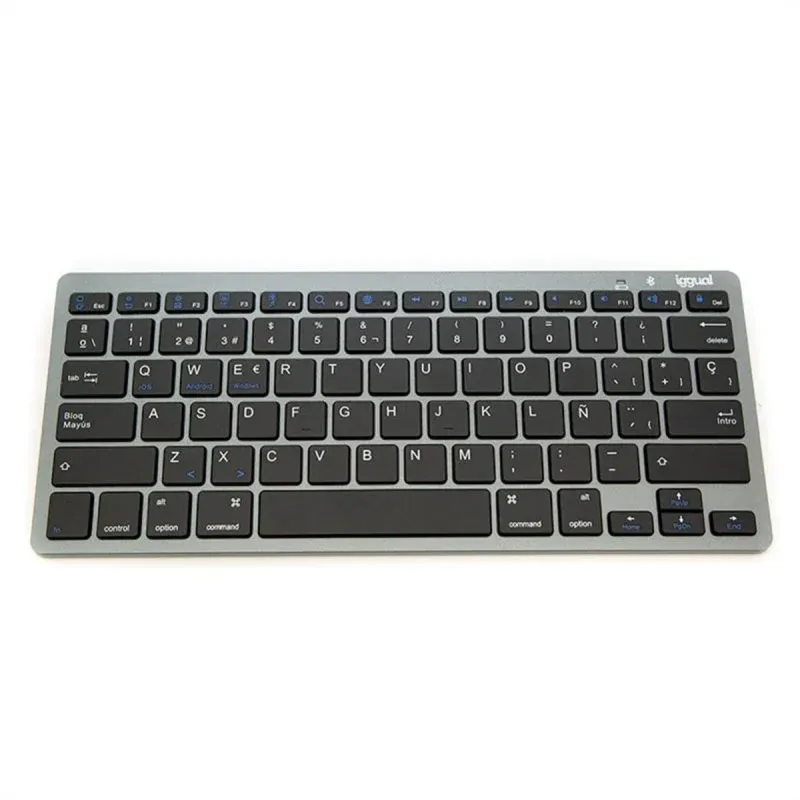 Iggual TKL-BT Slim Teclado Compacto Sem Fios Bluetooth Preto/Cinzento (ES)