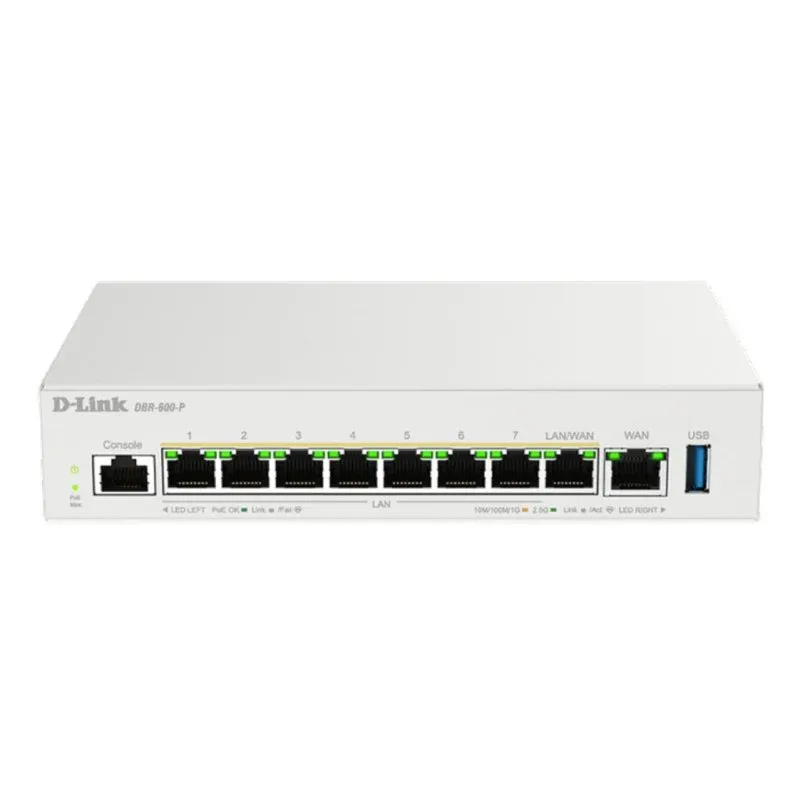 Router D-Link DBR-600-P Com Fios 2.5G Multi-Gigabit VPN PoE WiFi Controller