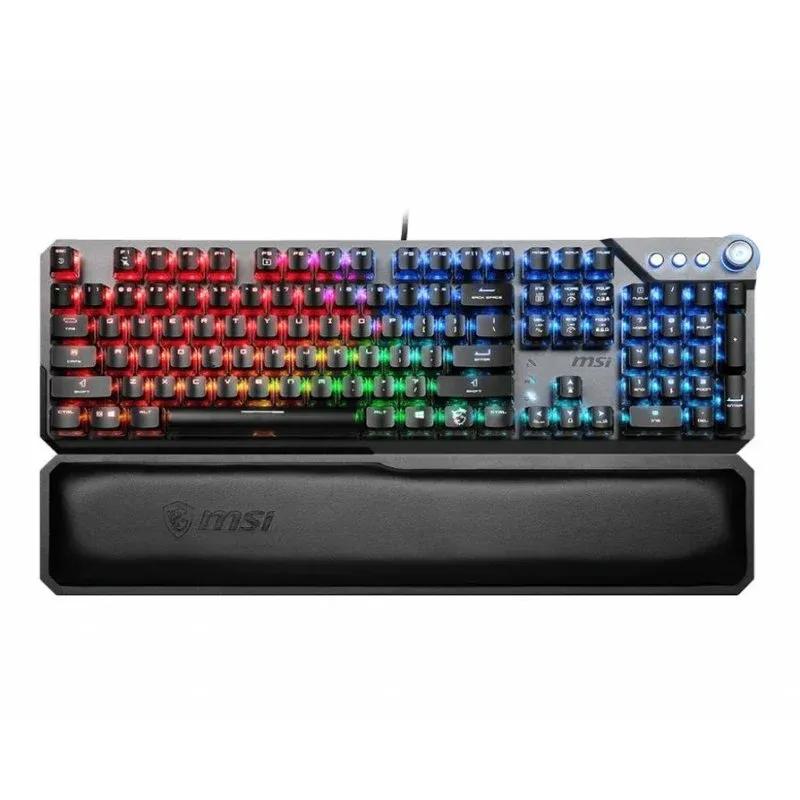Teclado MSI Vigor GK71 Sonic Red mecânico Cherry MX Red RGB LED German