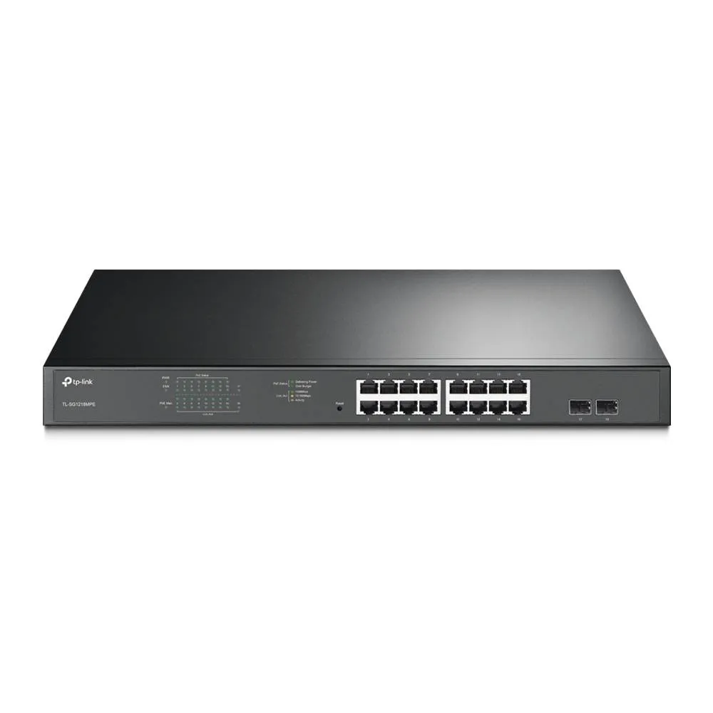 Switch de Rede TP-Link TL-SG1218MPE 18 Portas Gigabit Smart Managed PoE+ SFP Rack Mountable