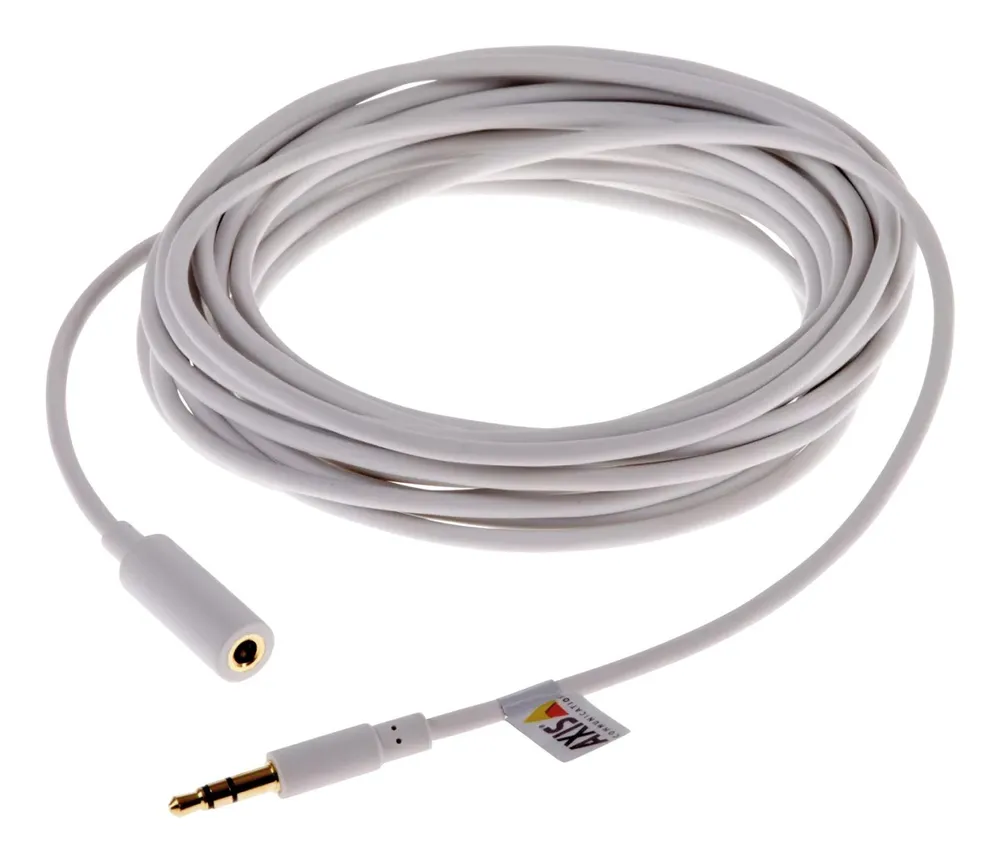 AXIS 01589-001 cabo de áudio 5 m 3.5mm Branco 01589-001