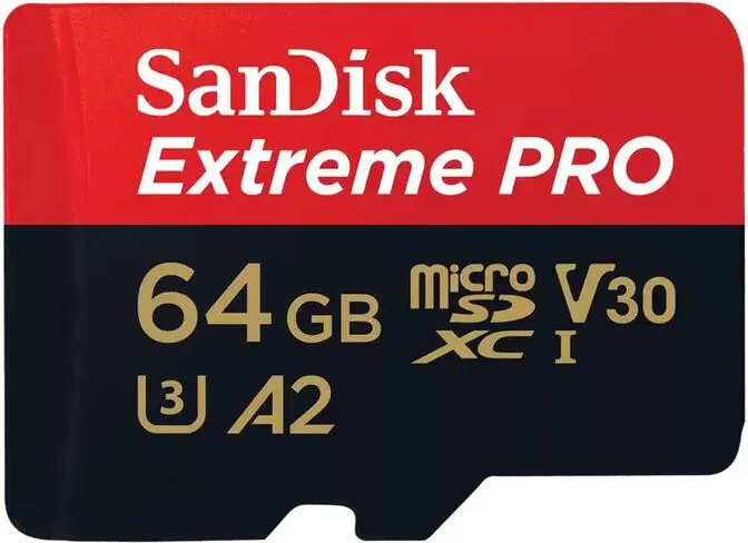 Cartão SanDisk Extreme Pro MicroSDHC/SDXC UHS-I U3 V30 64GB