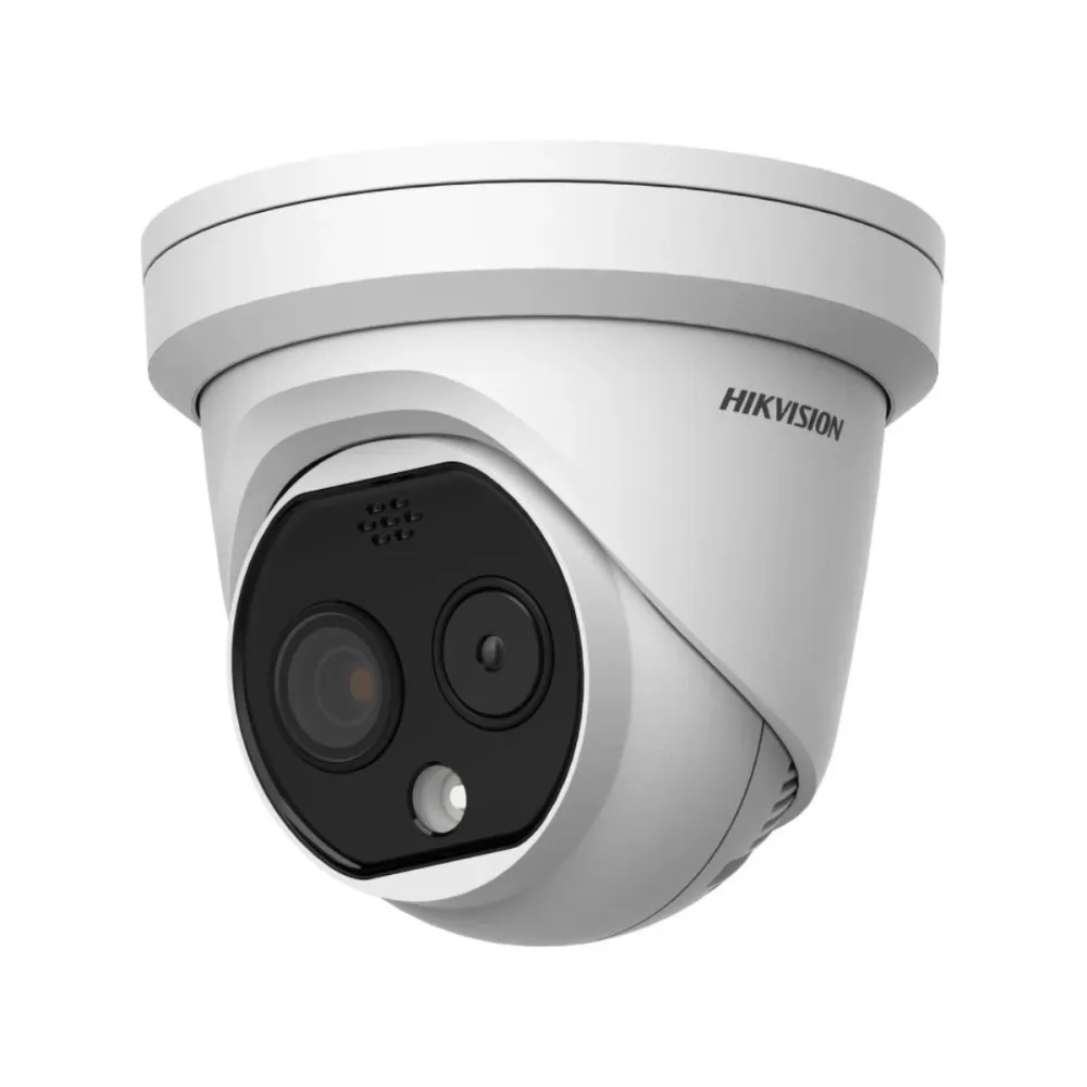 Câmara de Segurança IP Dupla Hikvision HeatPro Turret PoE 4MP 3.6-4.3mm Exterior IP66 - DS-2TD1228-3/QA