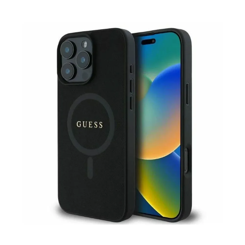Capa Guess iPhone 16 Pro GUHMP16LPSAHMCK com Magsafe Preta