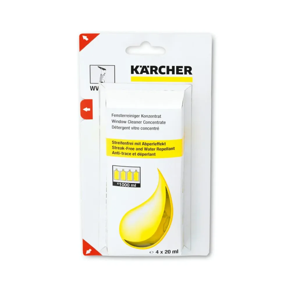 Detergente de Limpeza de Vidros Kärcher 4x20ml 6.295-302.0