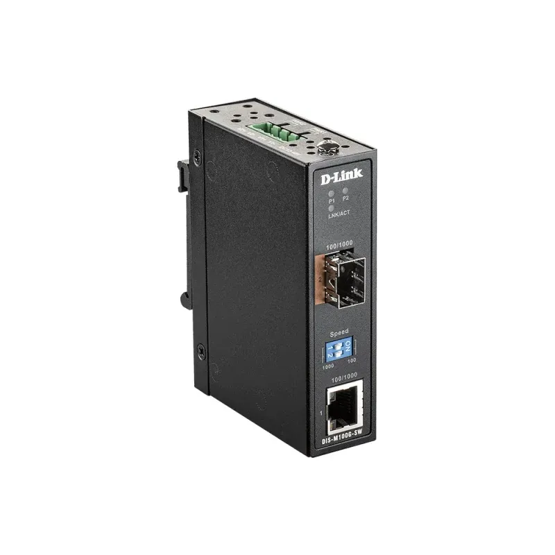 Conversor de mídia D-Link DIS M100G 1GbE 1000Base-T RJ-45 / SFP (mini-GBIC)