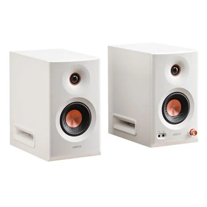 Colunas Edifier MR5 Hi-Fi Tri-Amped Studio Bluetooth 110W RMS Brancas
