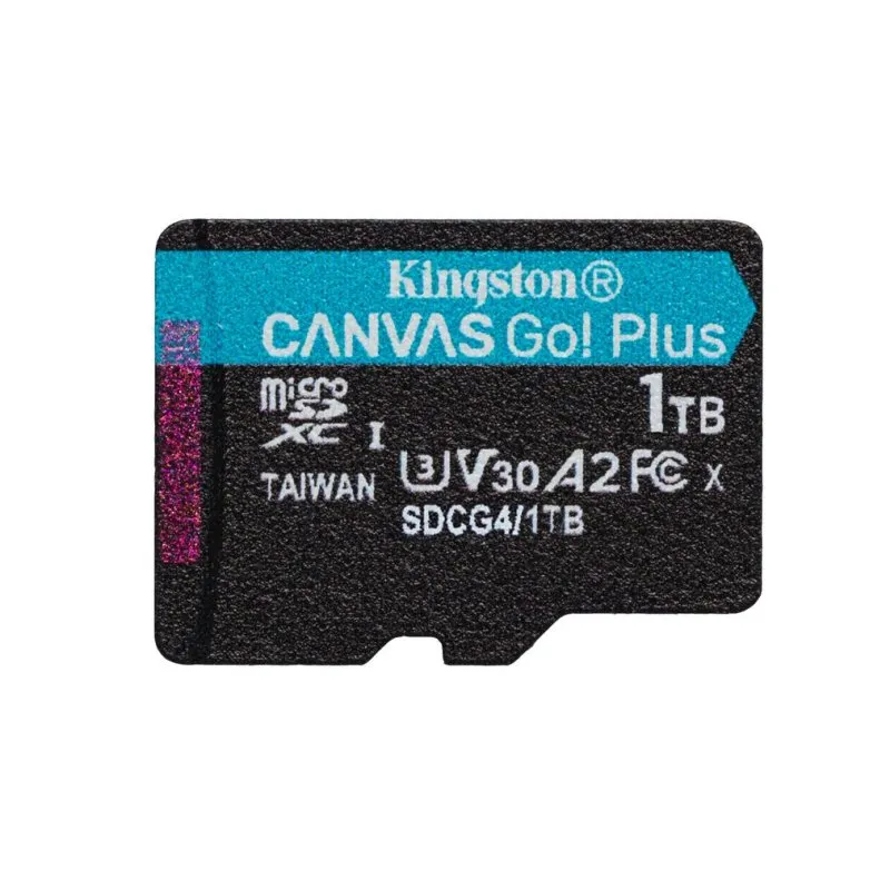 Cartão microSD Kingston Canvas Go Plus 1 TB UHS-I U3 V30 A2 200 MB/s