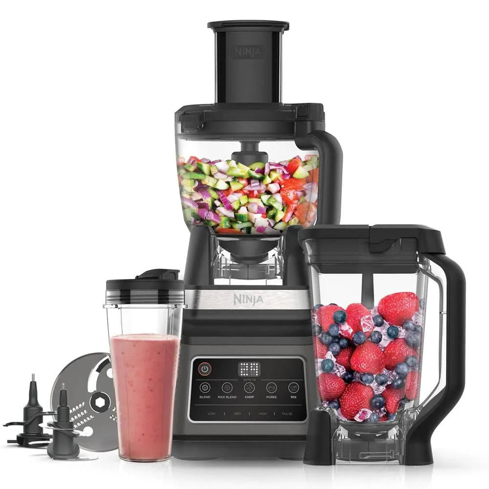 Processador de Alimentos Ninja BN800EU 3 em 1 Multifuncional 1200W Preto