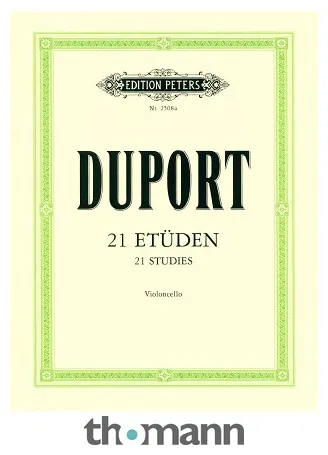 Edition Peters Duport 21 Etüden Cello